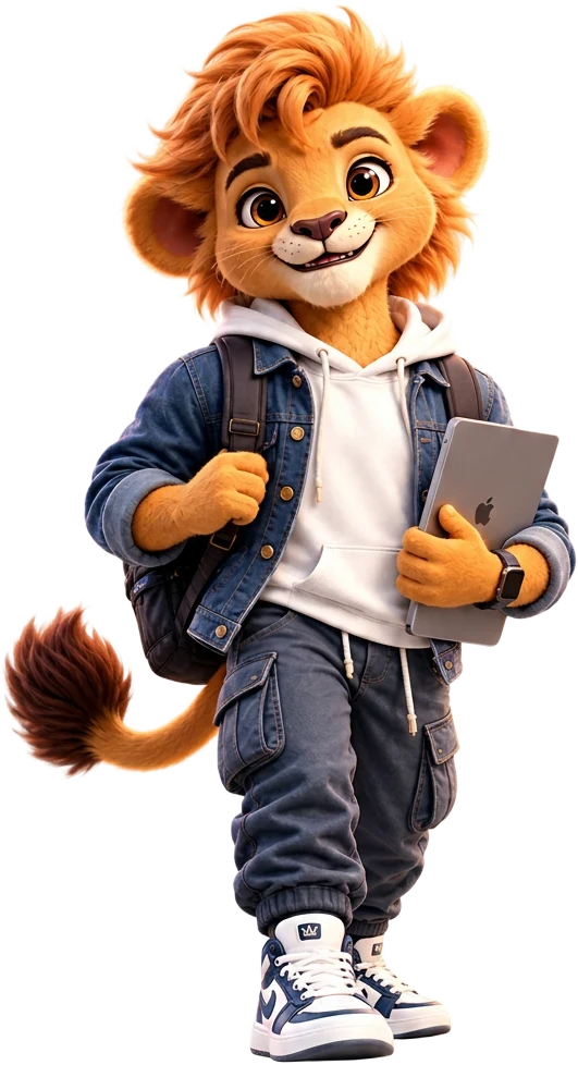 Toddler–Teenager — The Builder: Growing lion building momentum in streetwear